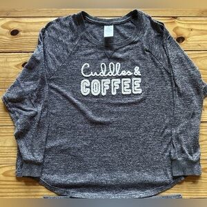 Secret Treasures Cuddles & Coffee Heather Gray Pajama Set XL